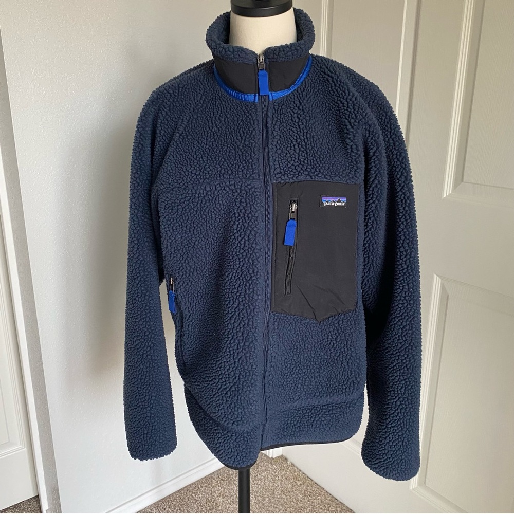Patagonia Men's Classic Retro-X Fleece Jacket NAVY - Medium - Picture 4 of 9